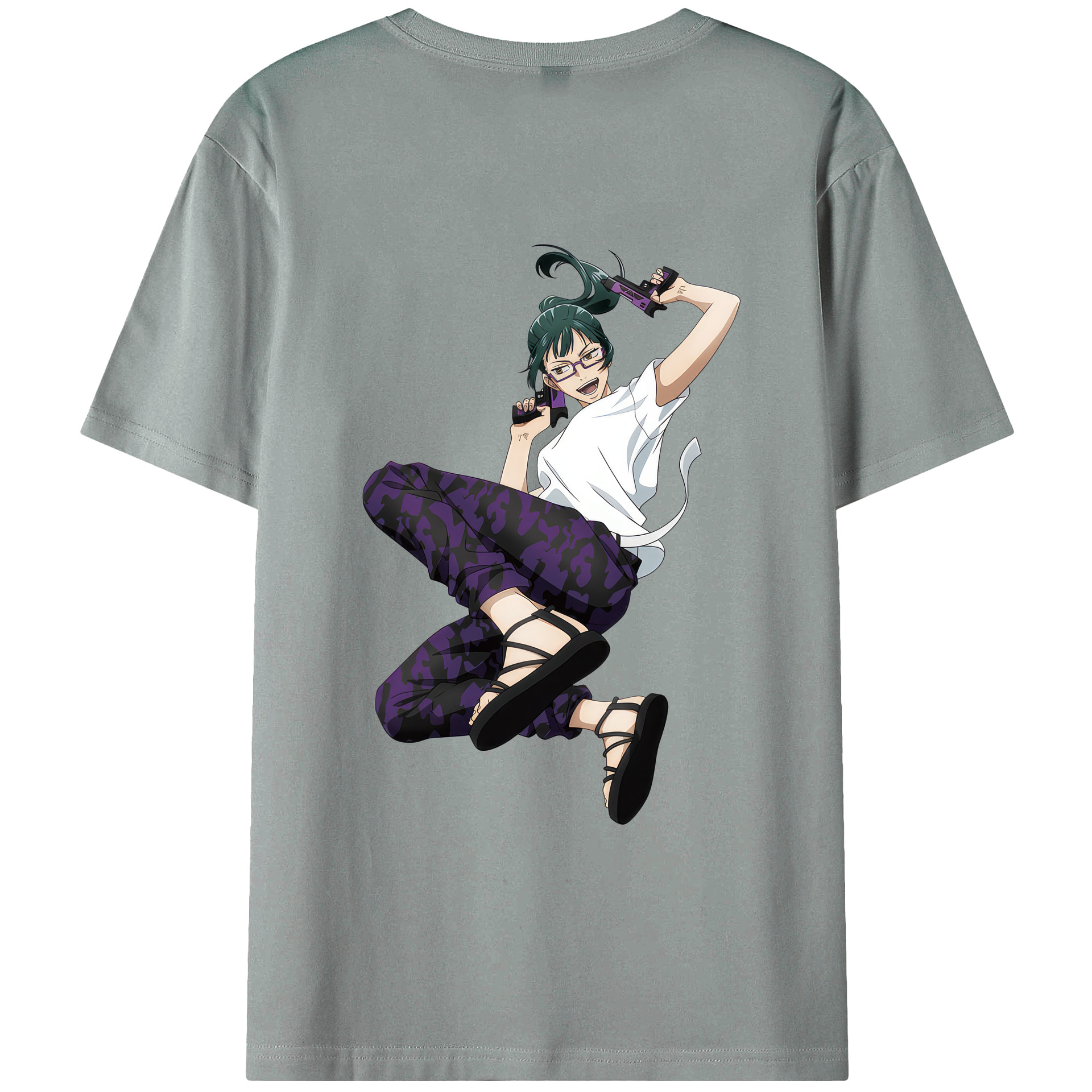 （画像用） 呪術廻戦 Jujutsu Kaisen 綿100％ メンズ半袖Tシャツ（バックプリント） 通気性